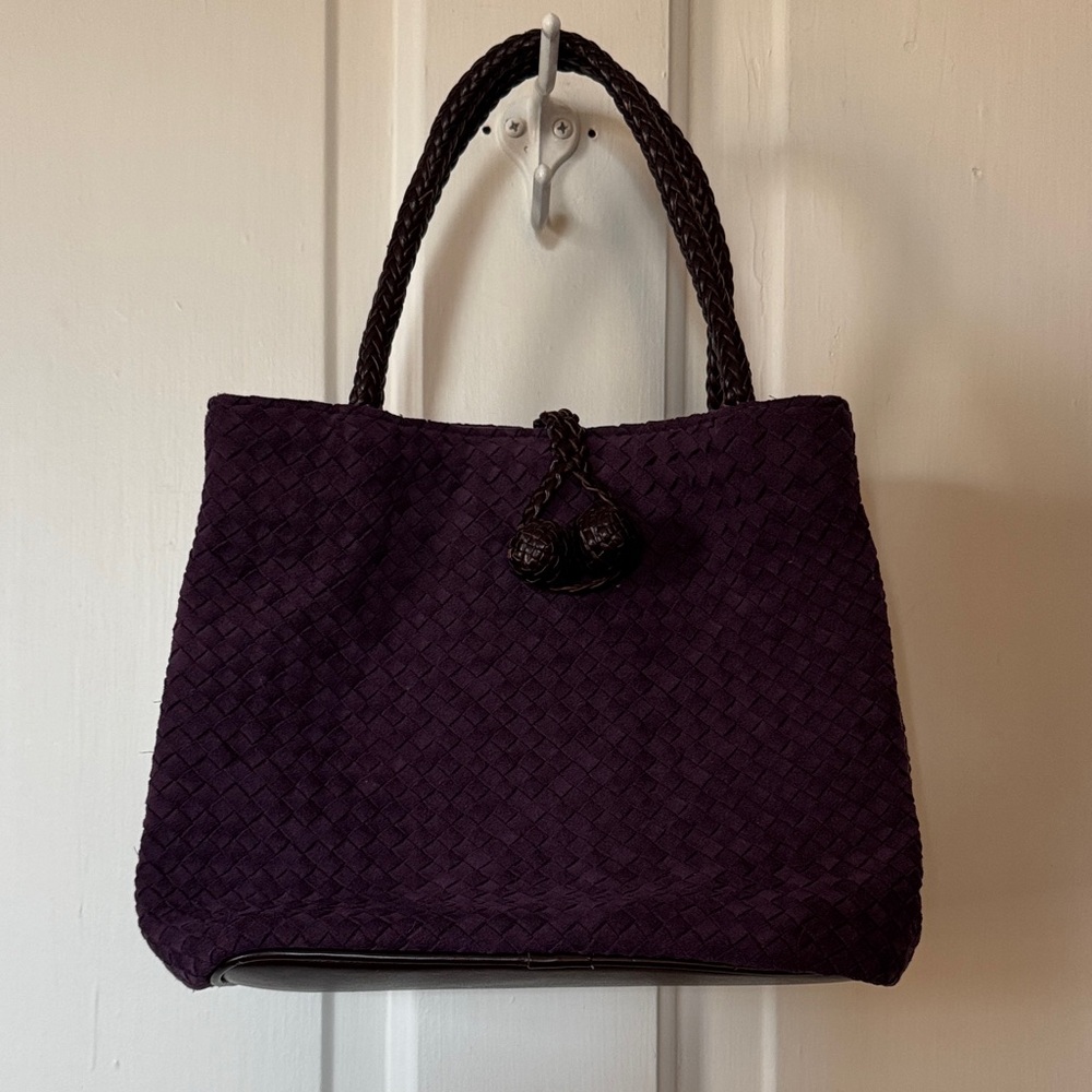 Eric Javits Woven Tote in Rich Purple